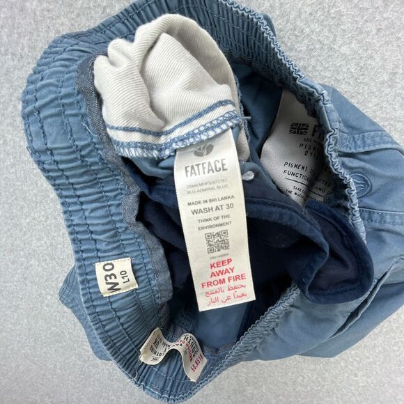 Lot of 2‎ Fat Face Elastic Waist Shorts Mens 30 x 10 (28 x 9.5) Blue Drawstring - Picture 13 of 15